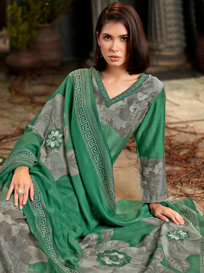 Nazara Handcrafted Pure Muslin Silk Kurta Set with Dupatta