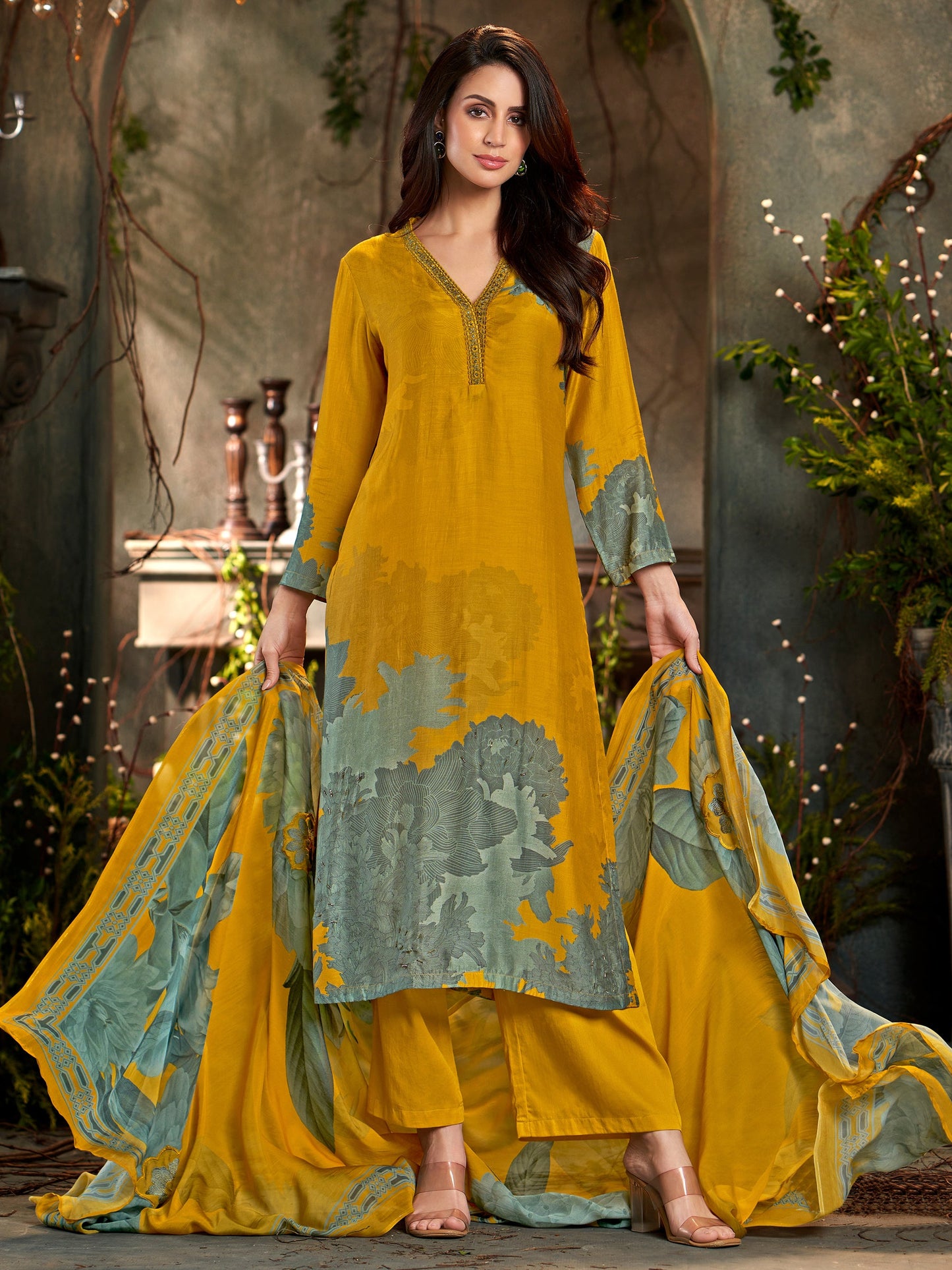 Nazara Classic Pure Muslin Silk Kurta Set with Dupatta