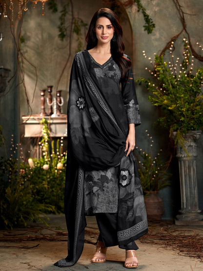 Nazara Classis Pure Muslin Silk Kurta Unstitched Set with Dupatta