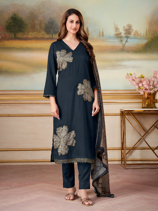 Ehsas Royal Pure Cotton Kurta Unstitched  Set with Dupatta