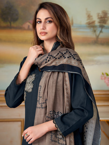 Ehsas Elite Pure Cotton Kurta Unstitched  Set with Dupatta