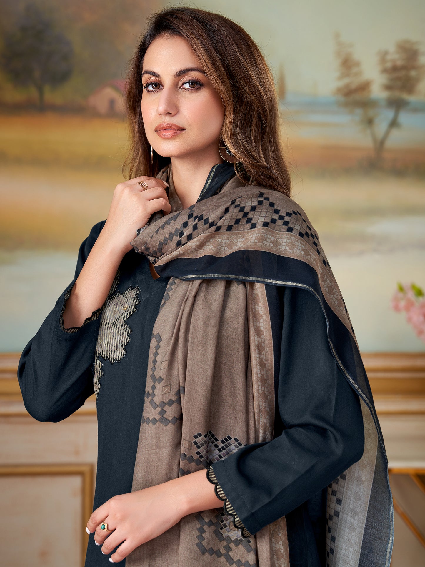 Ehsas Elite Pure Cotton Kurta Set with Dupatta