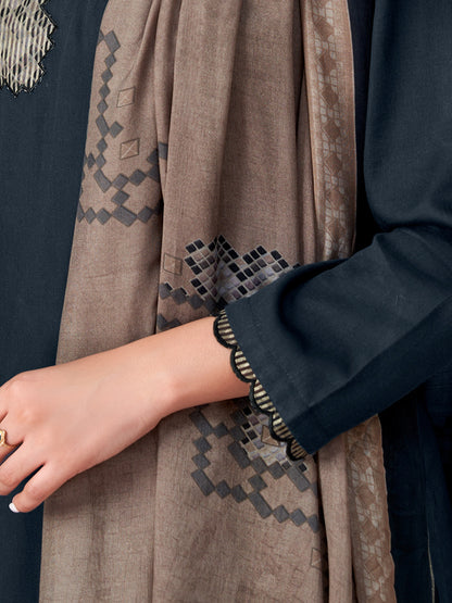 Ehsas Royal Pure Cotton Kurta Unstitched  Set with Dupatta