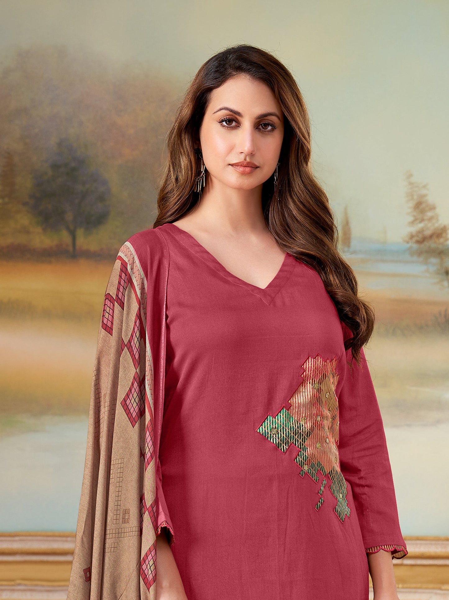 Ehsas Premium Pure Cotton Kurta Set with Dupatta