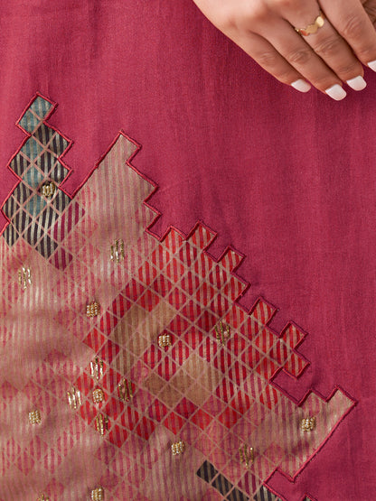 Ehsas Royal Pure Cotton Kurta Unstitched  Set with Dupatta