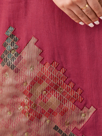 Ehsas Elegant Pure Cotton Kurta Unstitched  Set with Dupatta