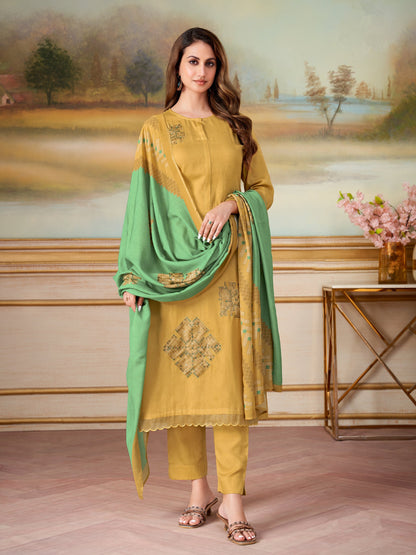 Ehsas Royal Pure Cotton Kurta Set with Dupatta