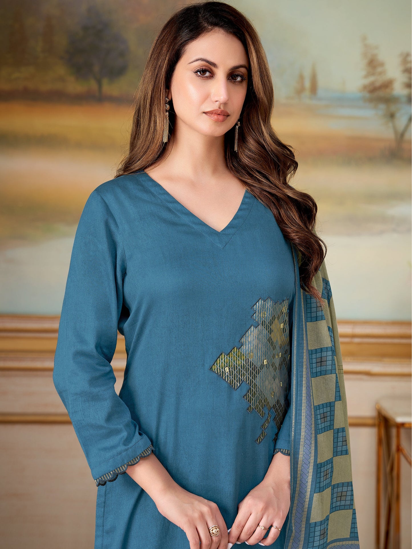 Ehsas Premium Pure Cotton Kurta Set with Dupatta