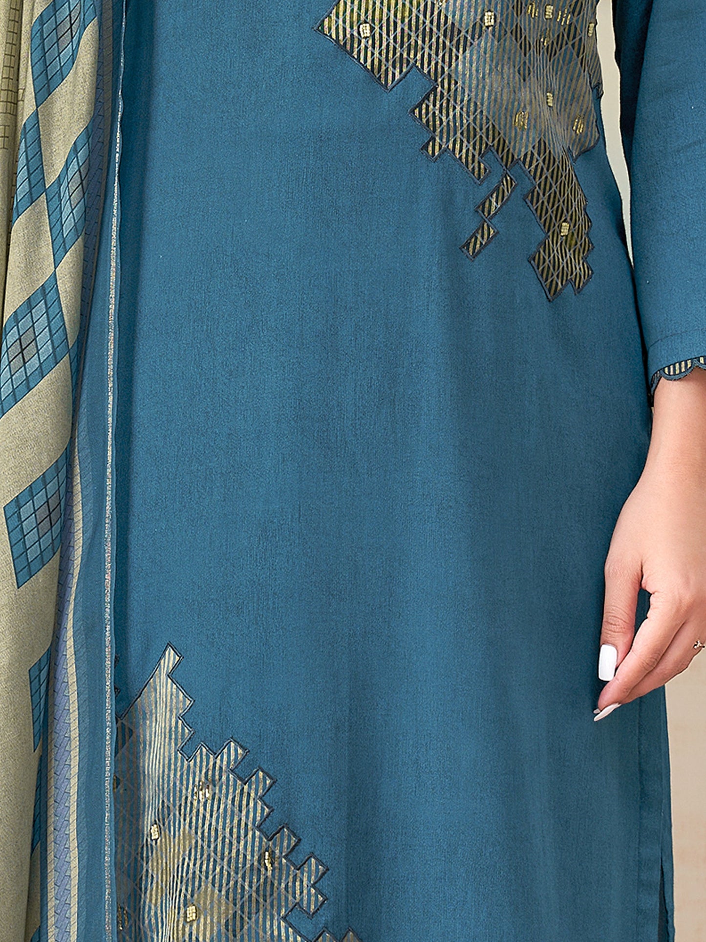 Ehsas Elegant Pure Cotton Kurta Set with Dupatta