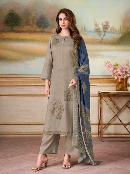 Ehsas Premium Pure Cotton Kurta Unstitched  Set with Dupatta