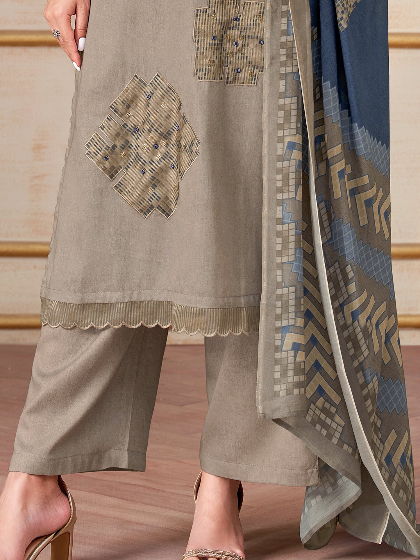 Ehsas Elegant Pure Cotton Kurta Set with Dupatta