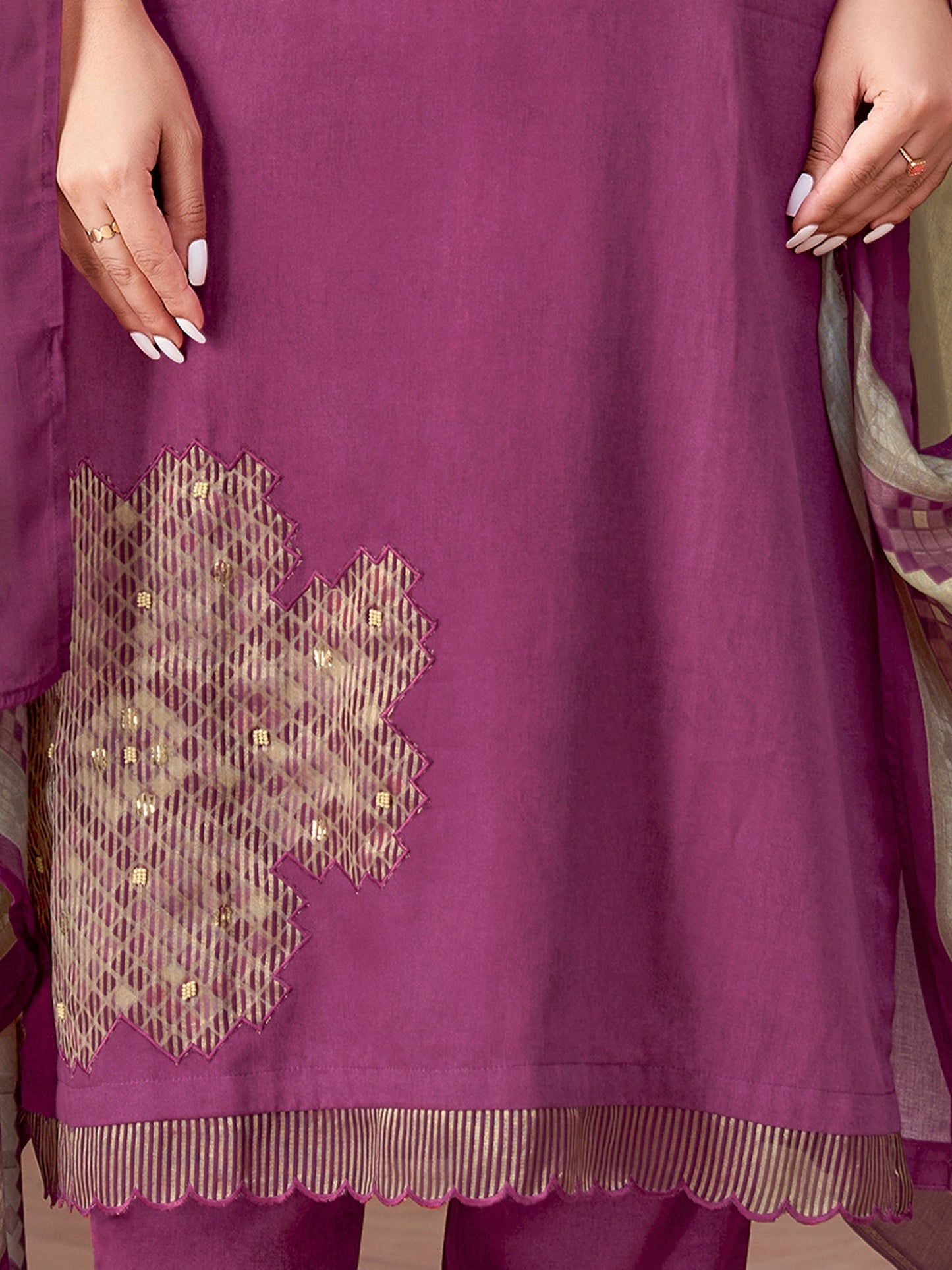 Ehsas Signature Pure Cotton Kurta Set with Dupatta