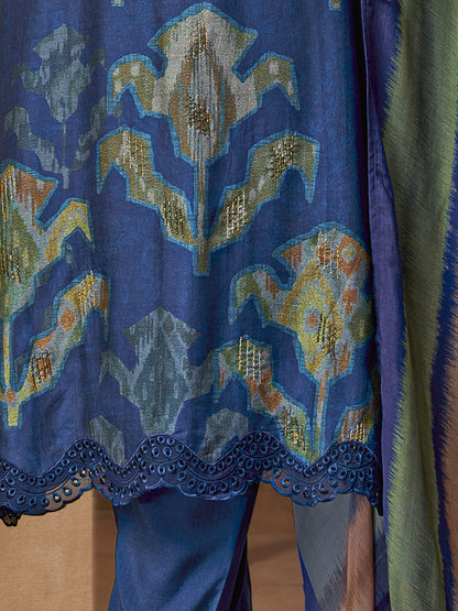 Rang Saaj Elegance Pure Muslin Silk Kurta Set with Dupatta