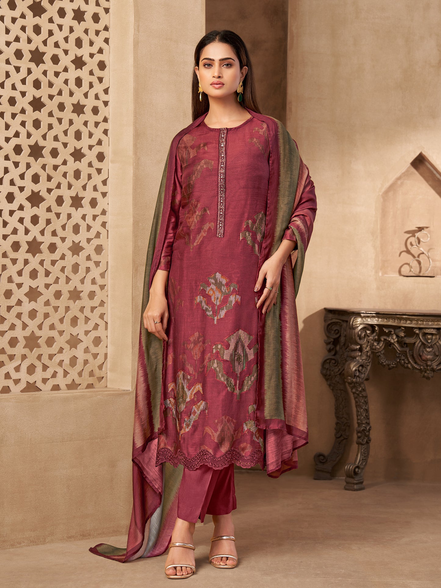 Rang Saaj Elegance Pure Muslin Silk Kurta Set with Dupatta