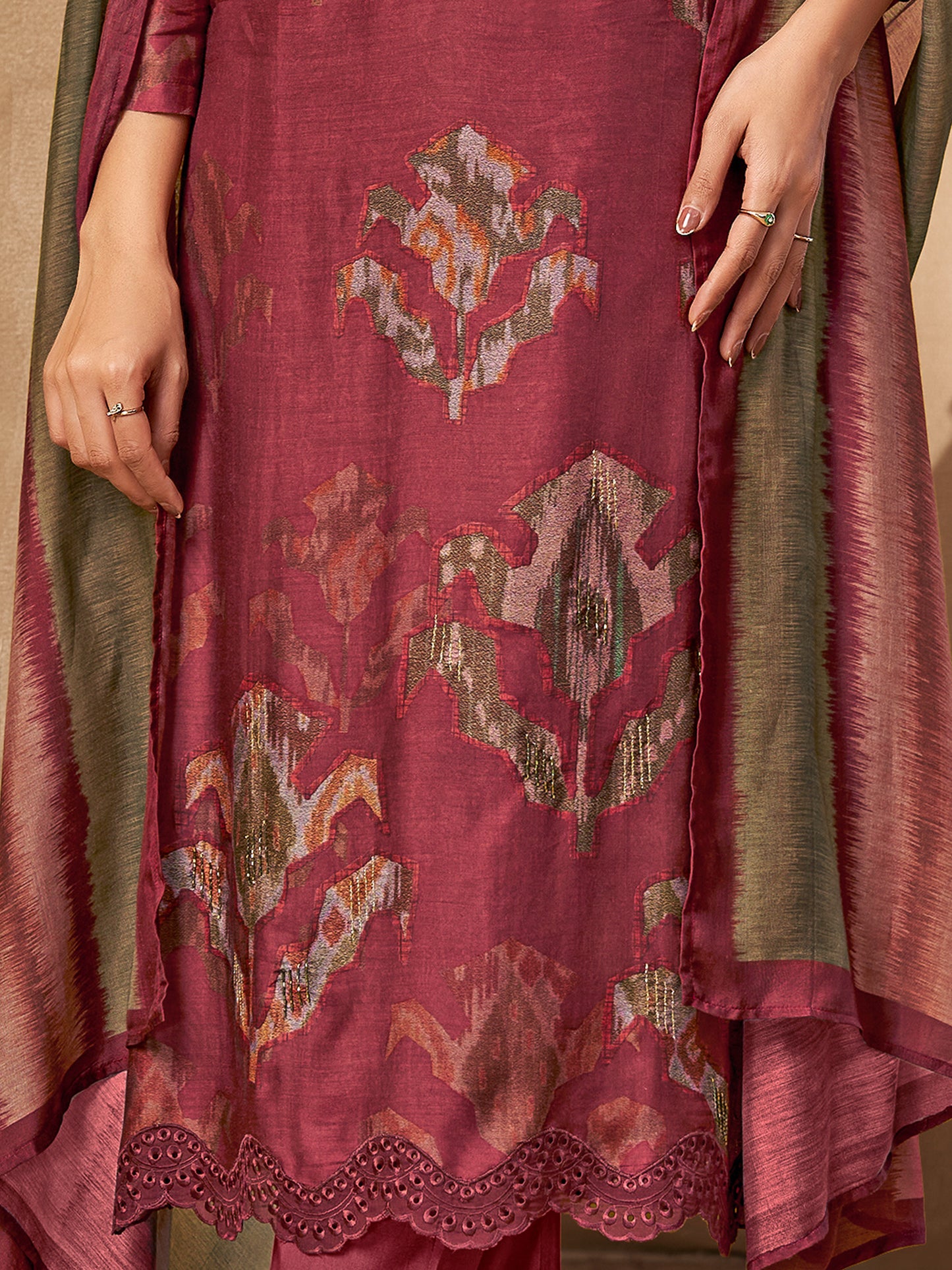 Rang Saaj Elegance Pure Muslin Silk Kurta Set with Dupatta