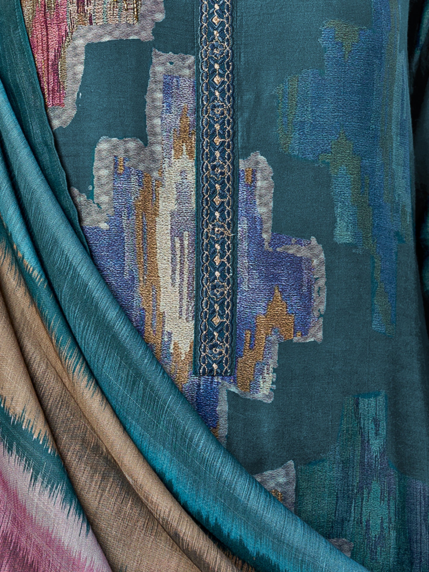 Rang Saaj Royale Pure Muslin Silk Kurta Unstitched Set with Dupatta