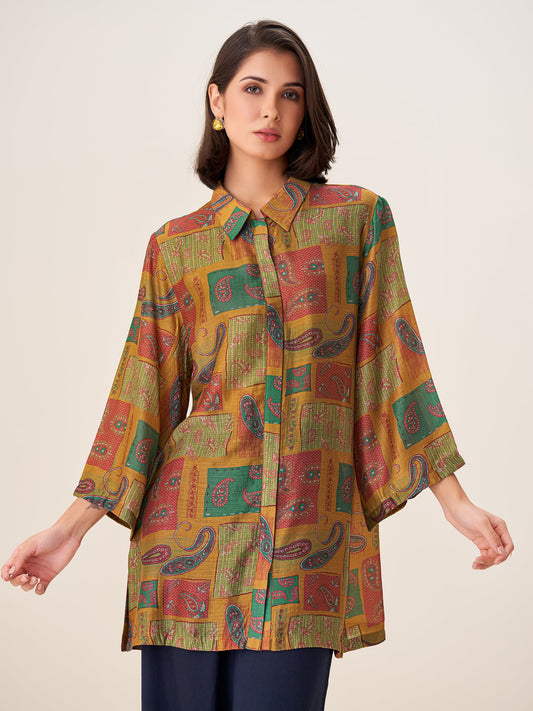 Celestia Luxe Digital Print Top