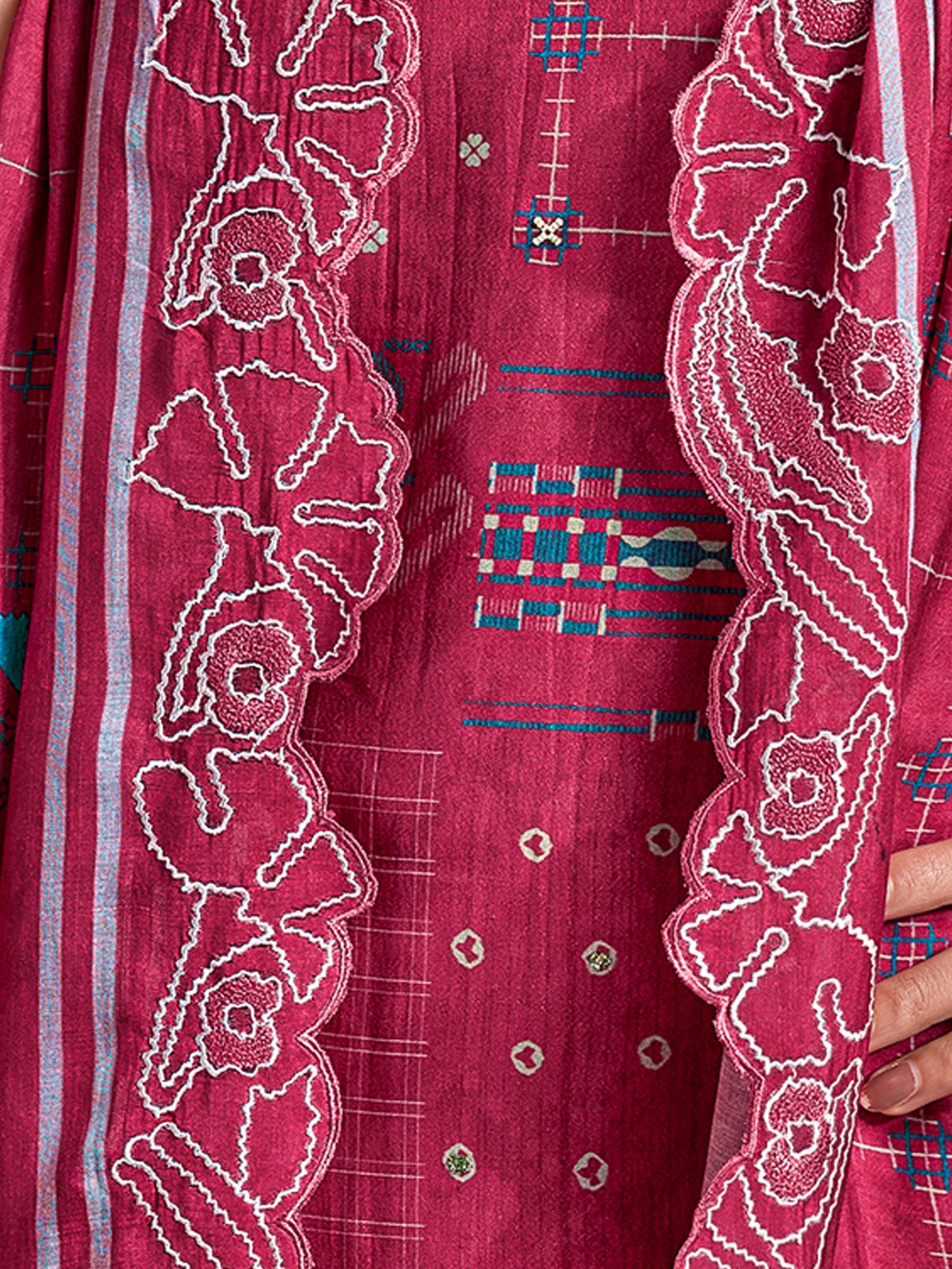 Raahil Noor Pure Shimmer Silk Kurta Set with Dupatta