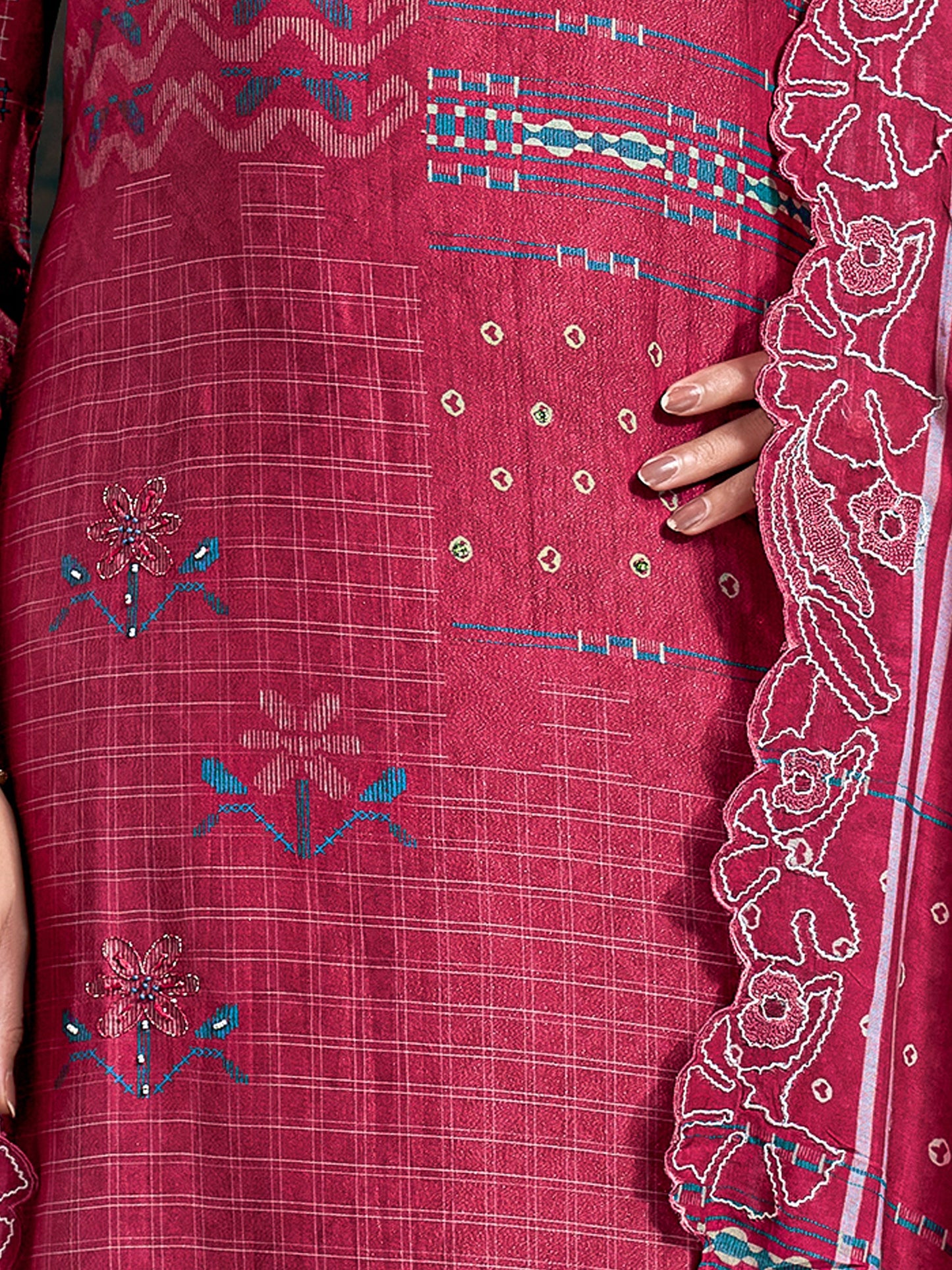 Raahil Moonlit Pure Shimmer Silk Kurta Set with Dupatta