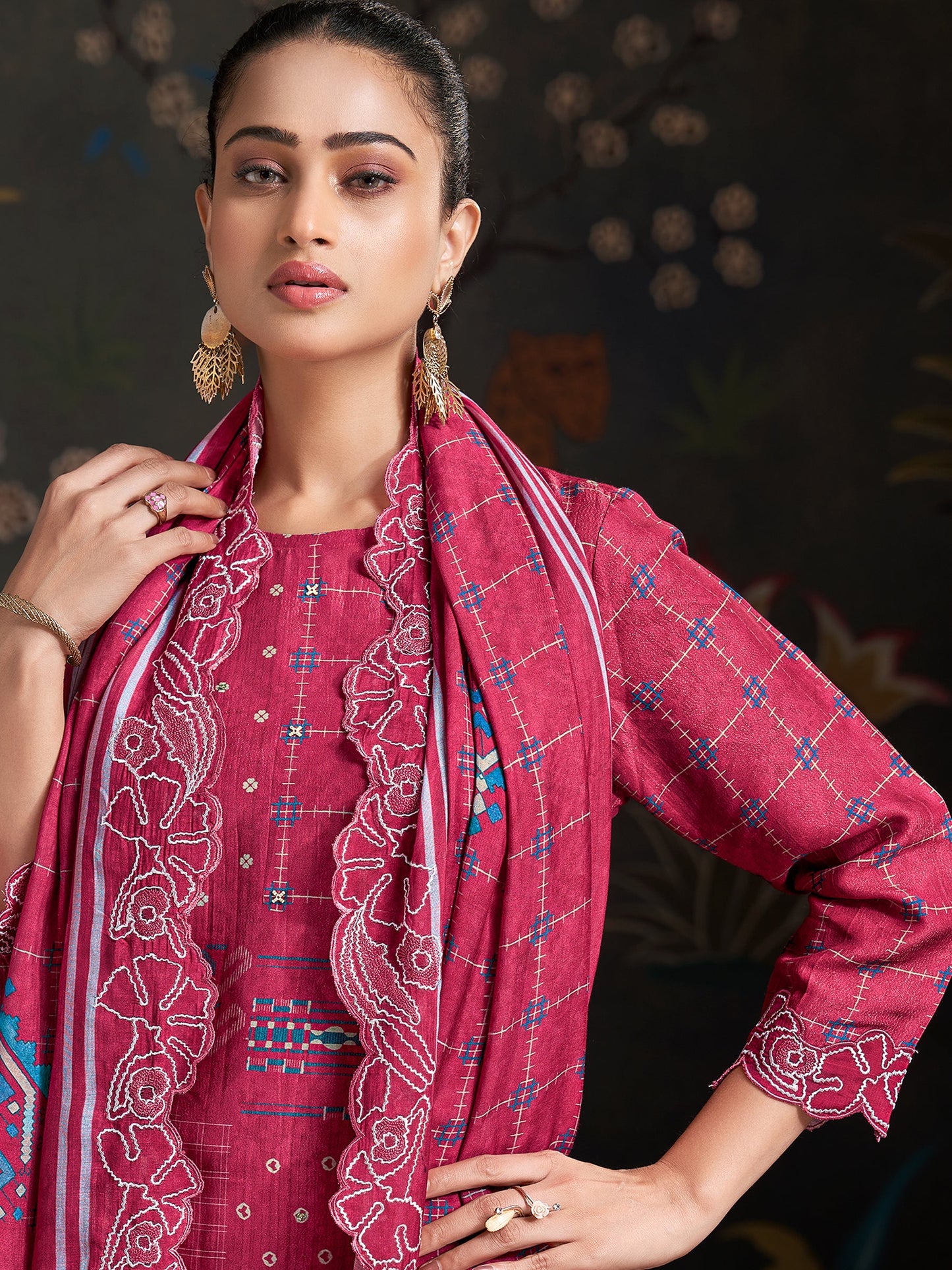 Raahil Moonlit Pure Shimmer Silk Kurta Set with Dupatta