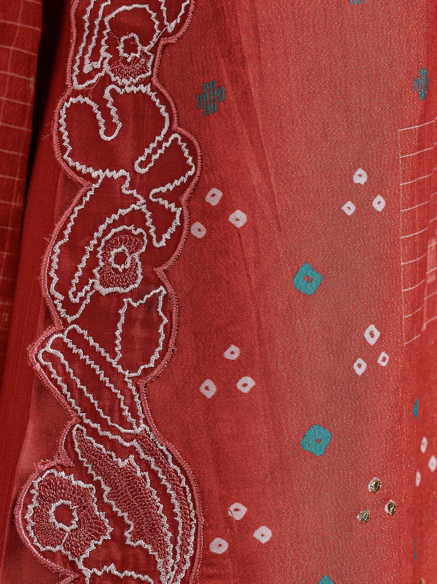 Raahil Spark Pure Shimmer Silk Kurta Unstitched Set with Dupatta