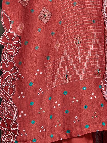 Raahil Gleam Pure Shimmer Silk Kurta Set with Dupatta