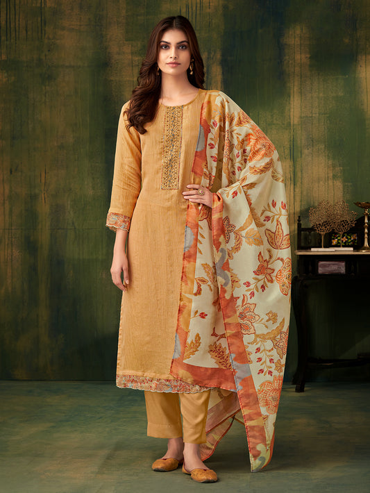 Aprajita Mustred Stiched Suit