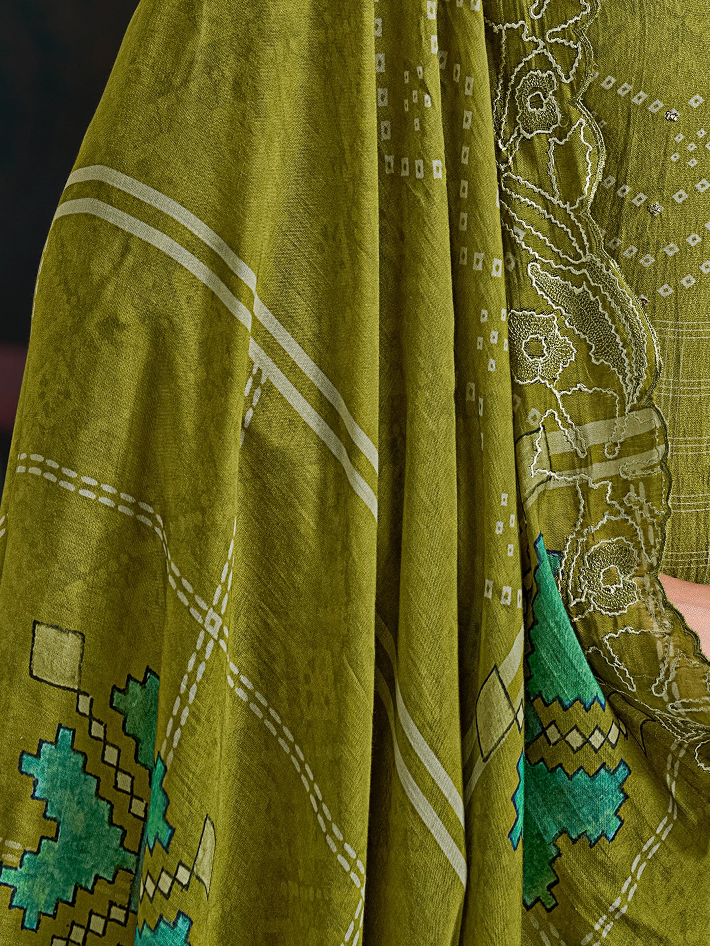 Raahil Noor Pure Shimmer Silk Kurta Set with Dupatta