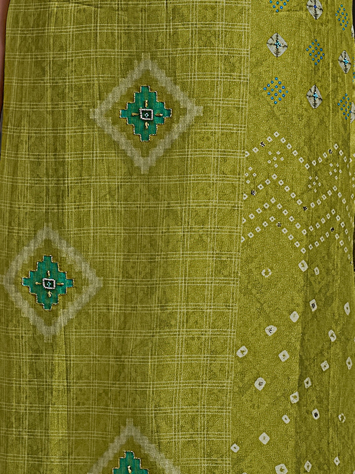 Raahil Spark Pure Shimmer Silk Kurta Unstitched Set with Dupatta