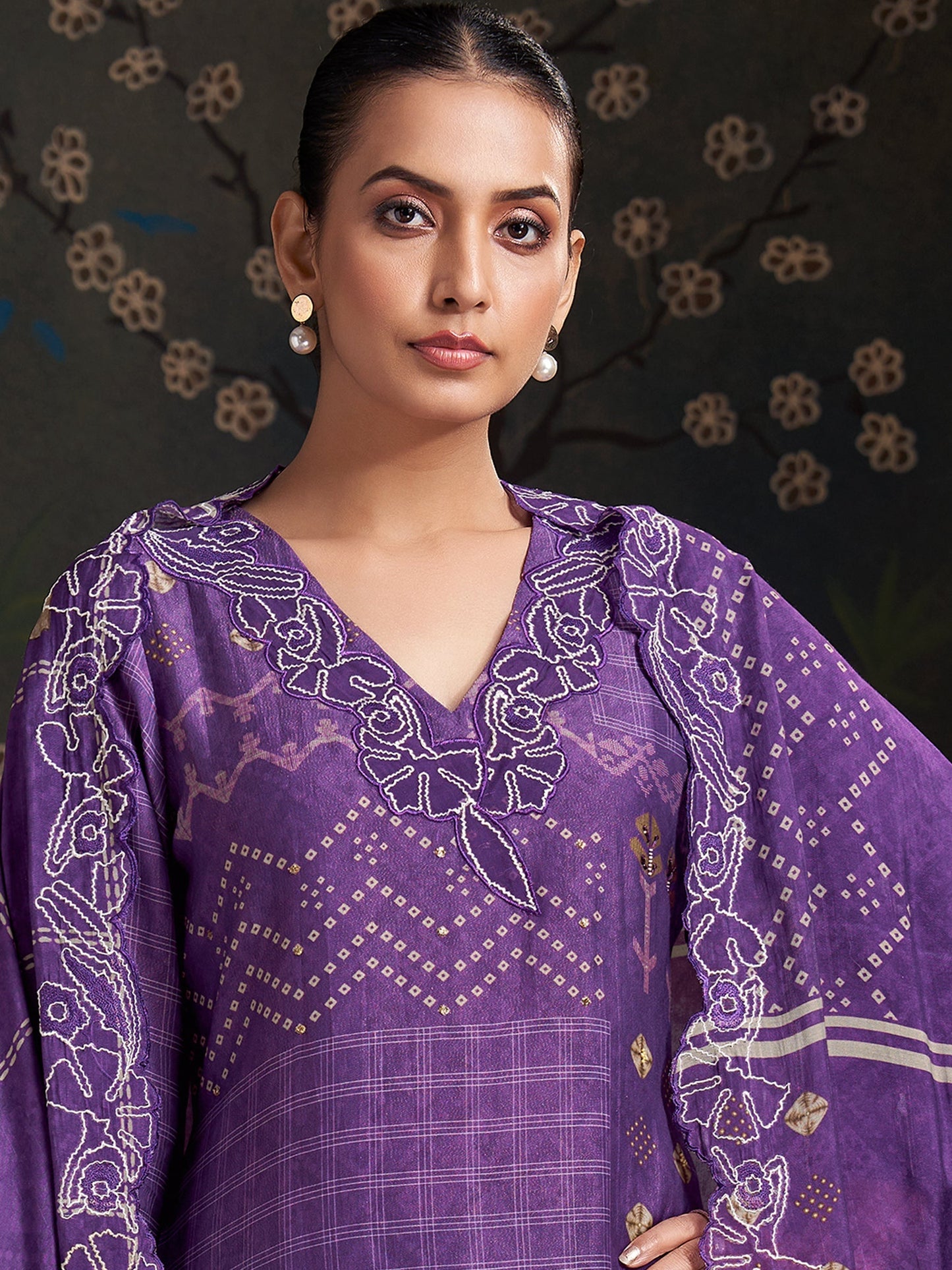 Raahil  Pure  Shimmer Silk Kurta Unstitched Set with Dupatta