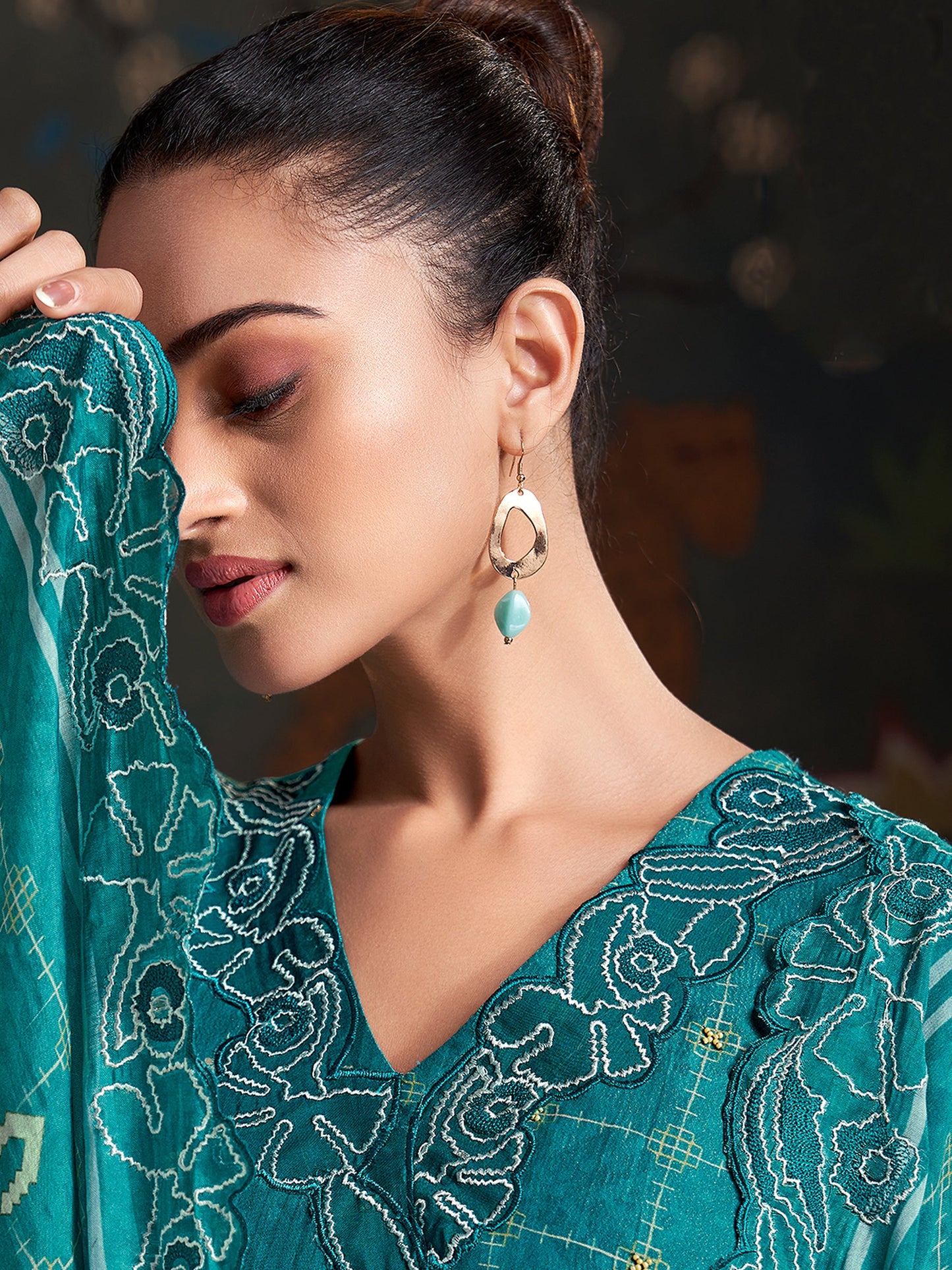 Raahil Moonlit Pure Shimmer Silk Kurta Set with Dupatta