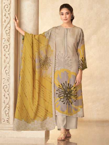 Laveena Elegance Pure Fancy Simmer Kurta Unstitched Set with Dupatta