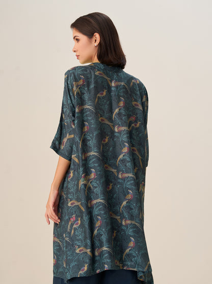 Elegant Digital Print Tunic Top