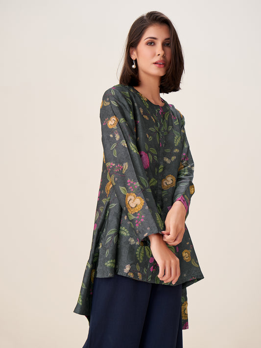 Velora Luxe Digital Print Top