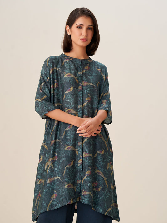 Graceful Digital Print Tunic Top