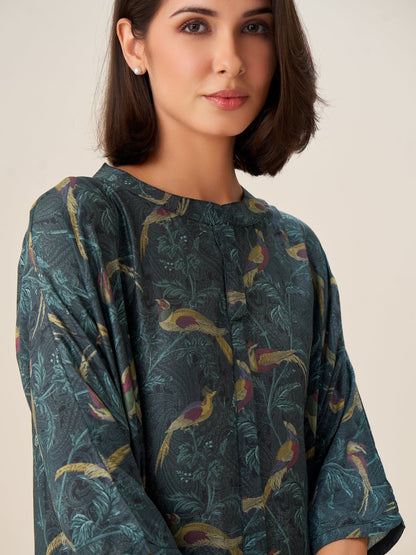 Graceful Digital Print Tunic Top