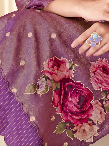 CHAVI Metallic Wine - Stitched Suit