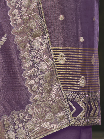 BAGAN BLUE Pure Fancy Simmer Unstitched Set with Intricate Handwork & Elegant Embroidery
