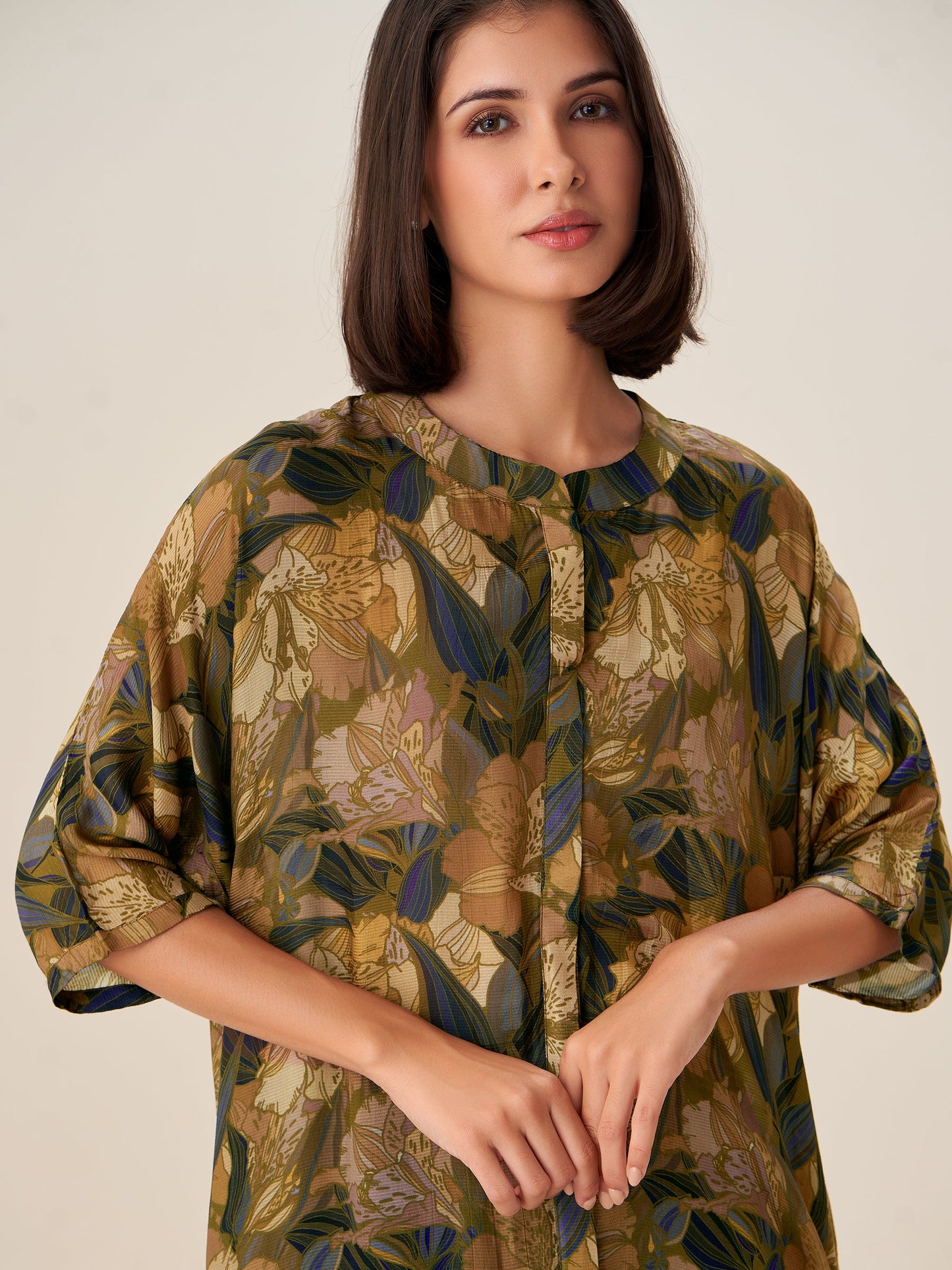 Graceful Digital Print Tunic Top
