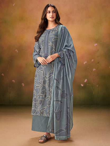 RICHA DUSTY RAMA  Suit  Set With Fancy Handwork
