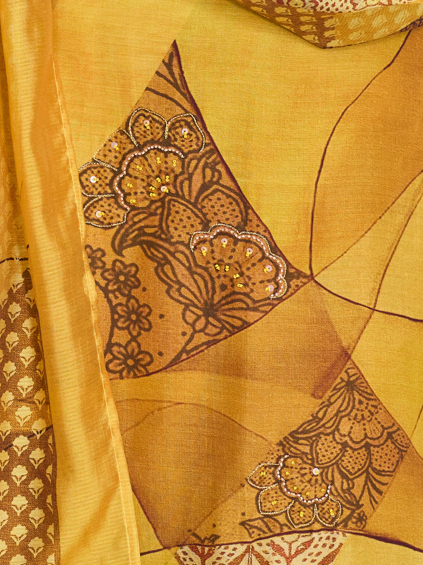 RIVYA YELLOW Pure Muslin Suit Set with Elegant Handwork & Embroidery