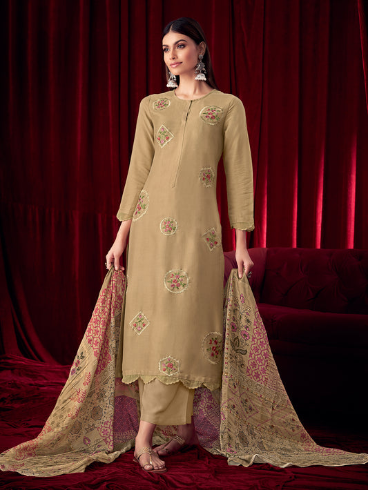 SANDALI CHIKU Suit Set With Fancy Embroidery Work