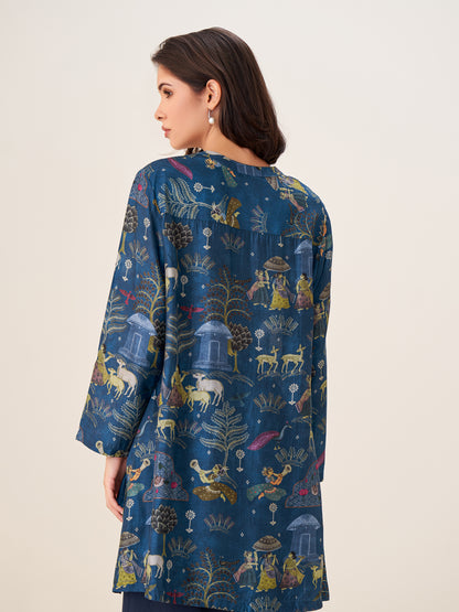 Velora Luxe Digital Print Top
