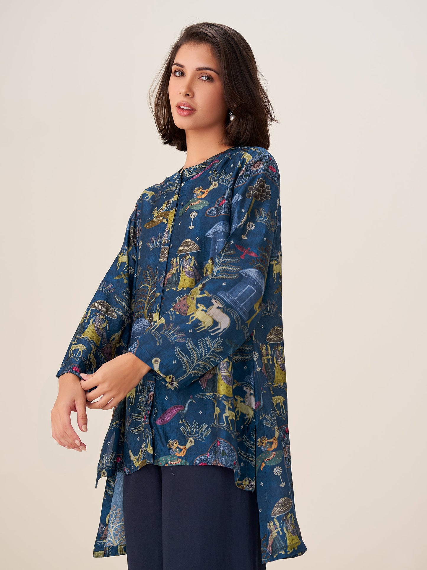 Elara Elegance Digital Print Top