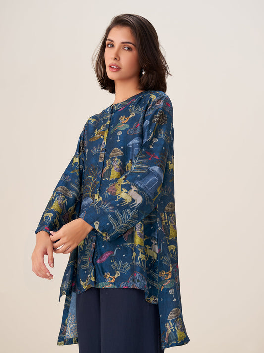 Elara Elegance Digital Print Top