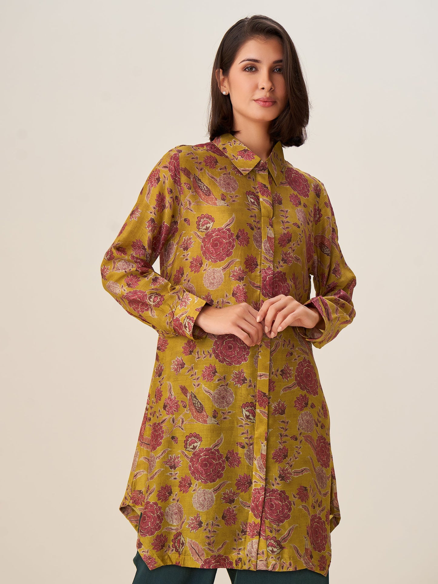 Graceful Digital Print Tunic Top