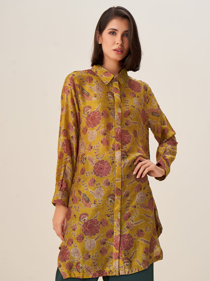 Elegant Digital Print Tunic Top
