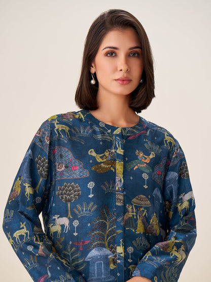 Serenique Fashion Digital Print Top
