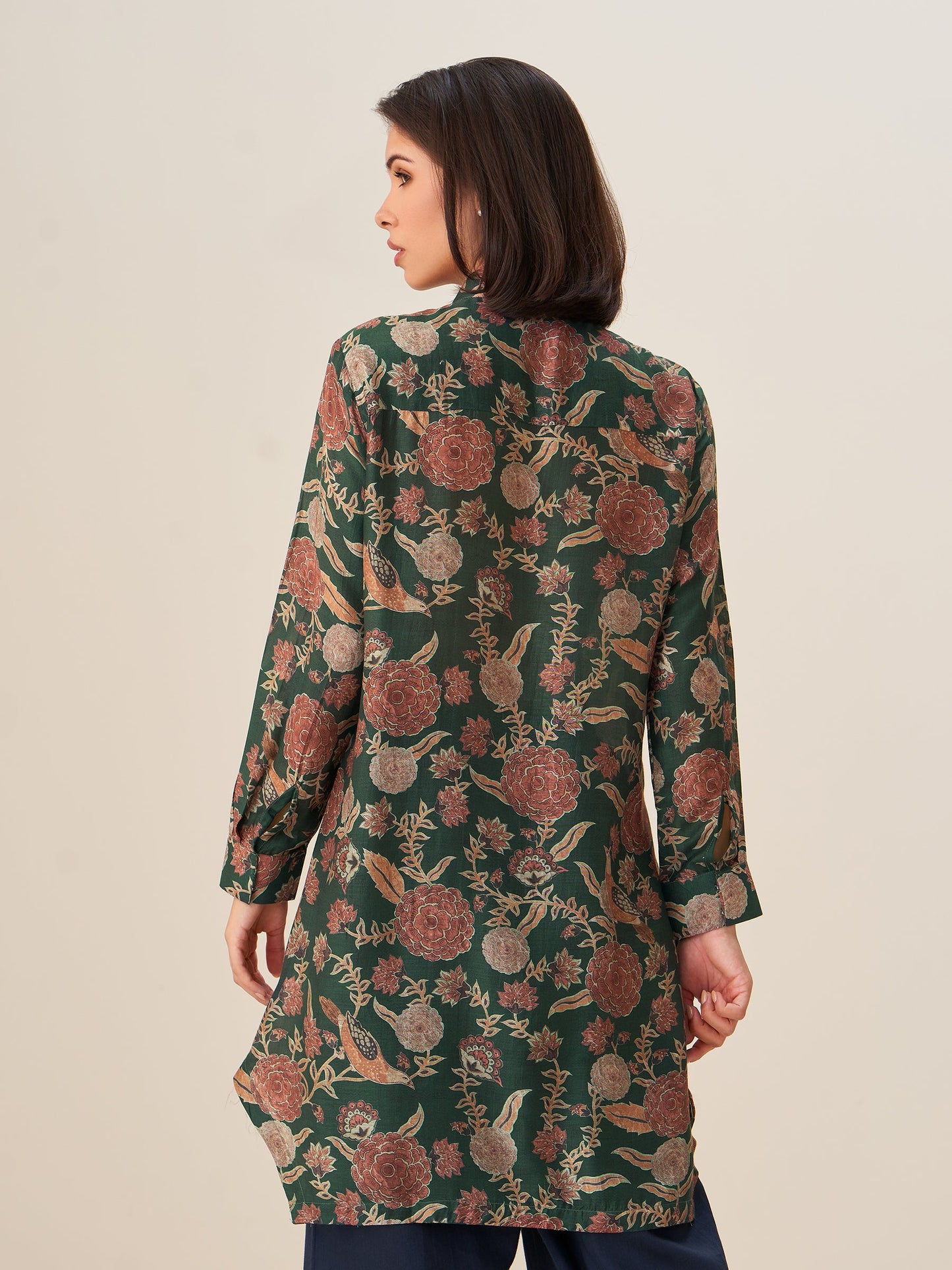 Graceful Digital Print Tunic Top