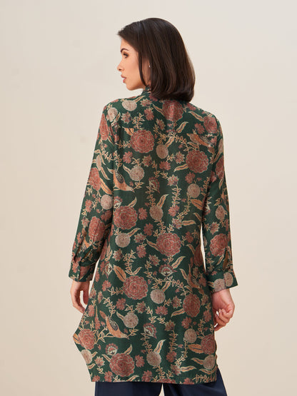 Graceful Digital Print Tunic Top
